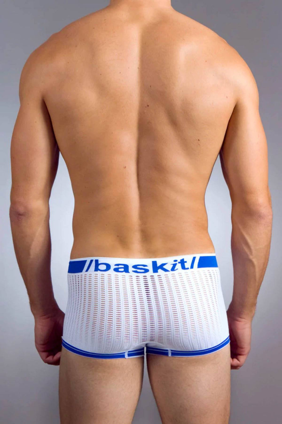 Baskit Blanc-White Snugfit Seamless Fishnet Trunk