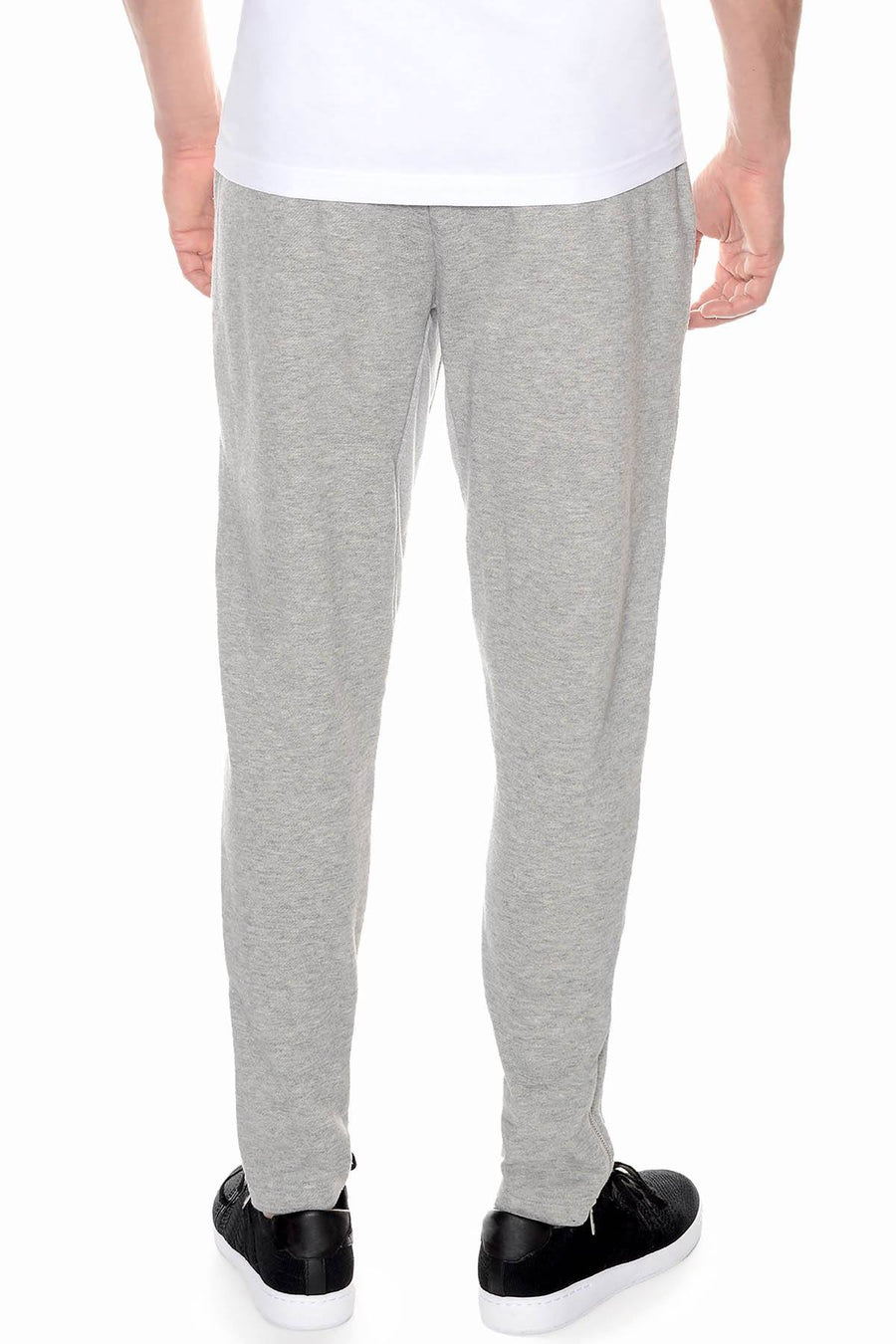 2(X)IST Light-Heather-Grey Zip French Terry Pant