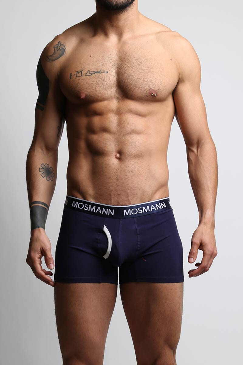 2-Pack Mosmann White & Navy Boxer Brief