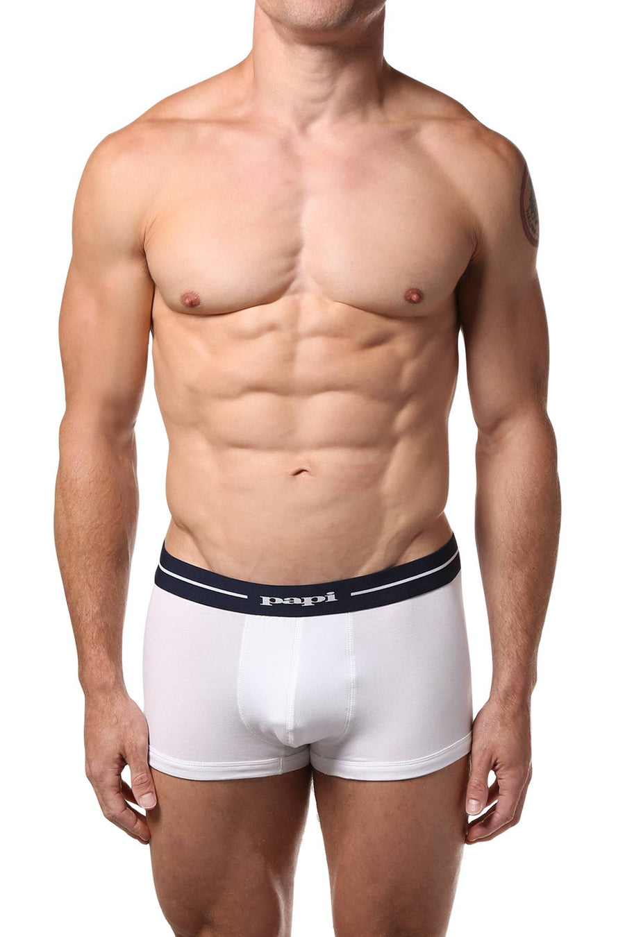 Papi Turquoise/White/Navy Nautical Brazilian Trunk 3-Pack