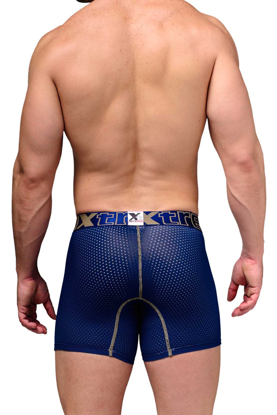 Xtremen Navy Microfiber Mesh Boxer Brief