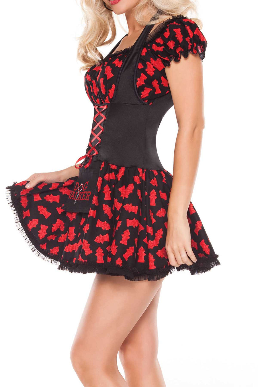Coquette Black & Red Dog Walker Costume