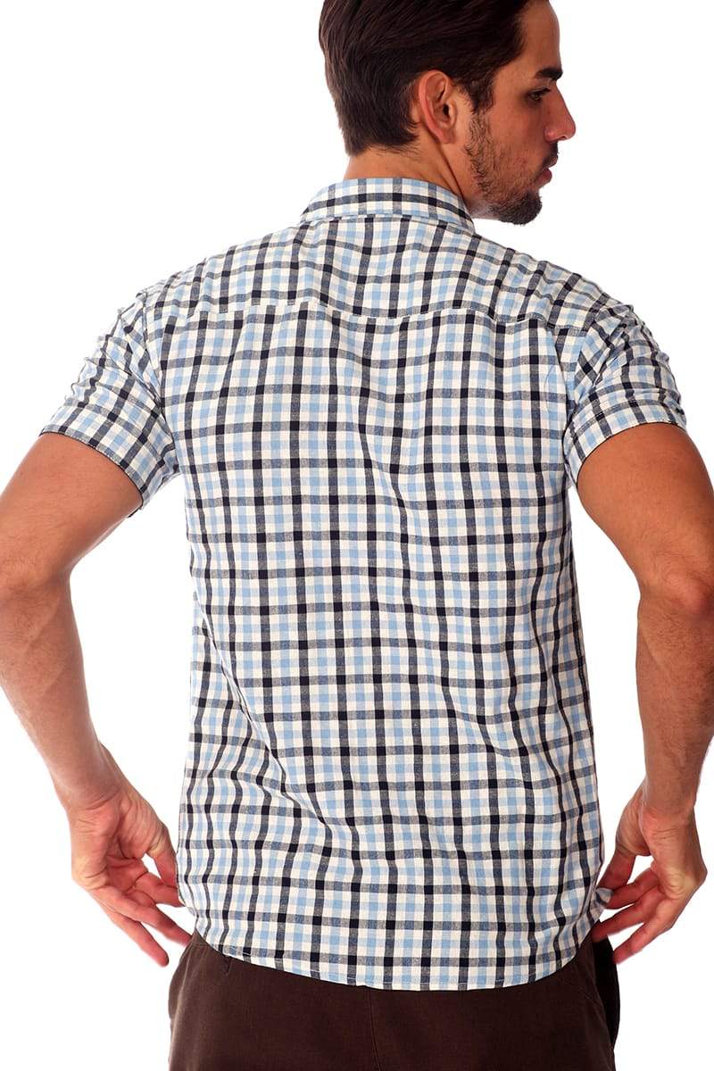 Something Strong Blue Something Potent Button-Up
