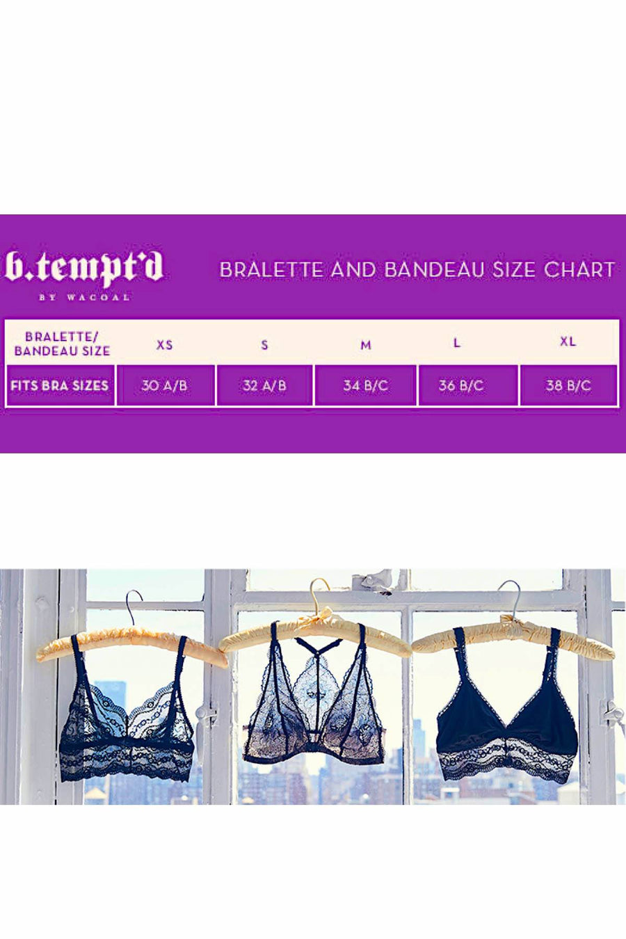 b.tempt'd Black-Night Ciao Bella Lace Bralette