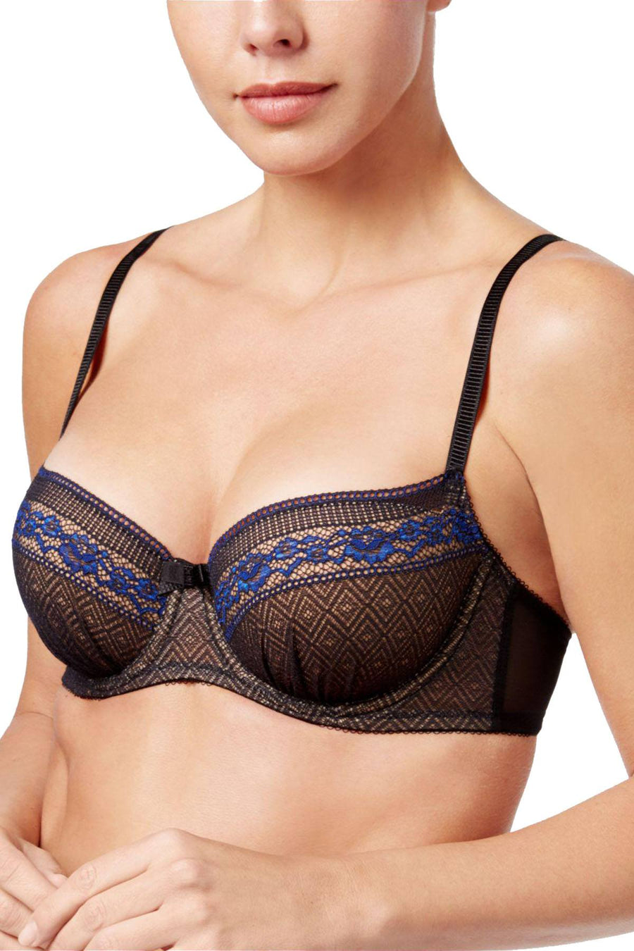 b.tempt'd Black-Night/Dazzling-Blue b.inspired Contour Stretch Bra