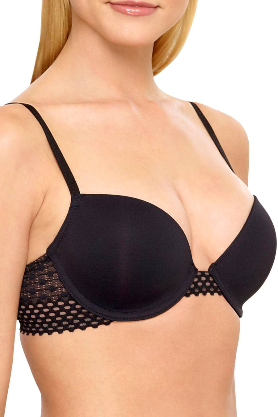 b.tempt'd Black Tied In Dots Underwire Contour Bra