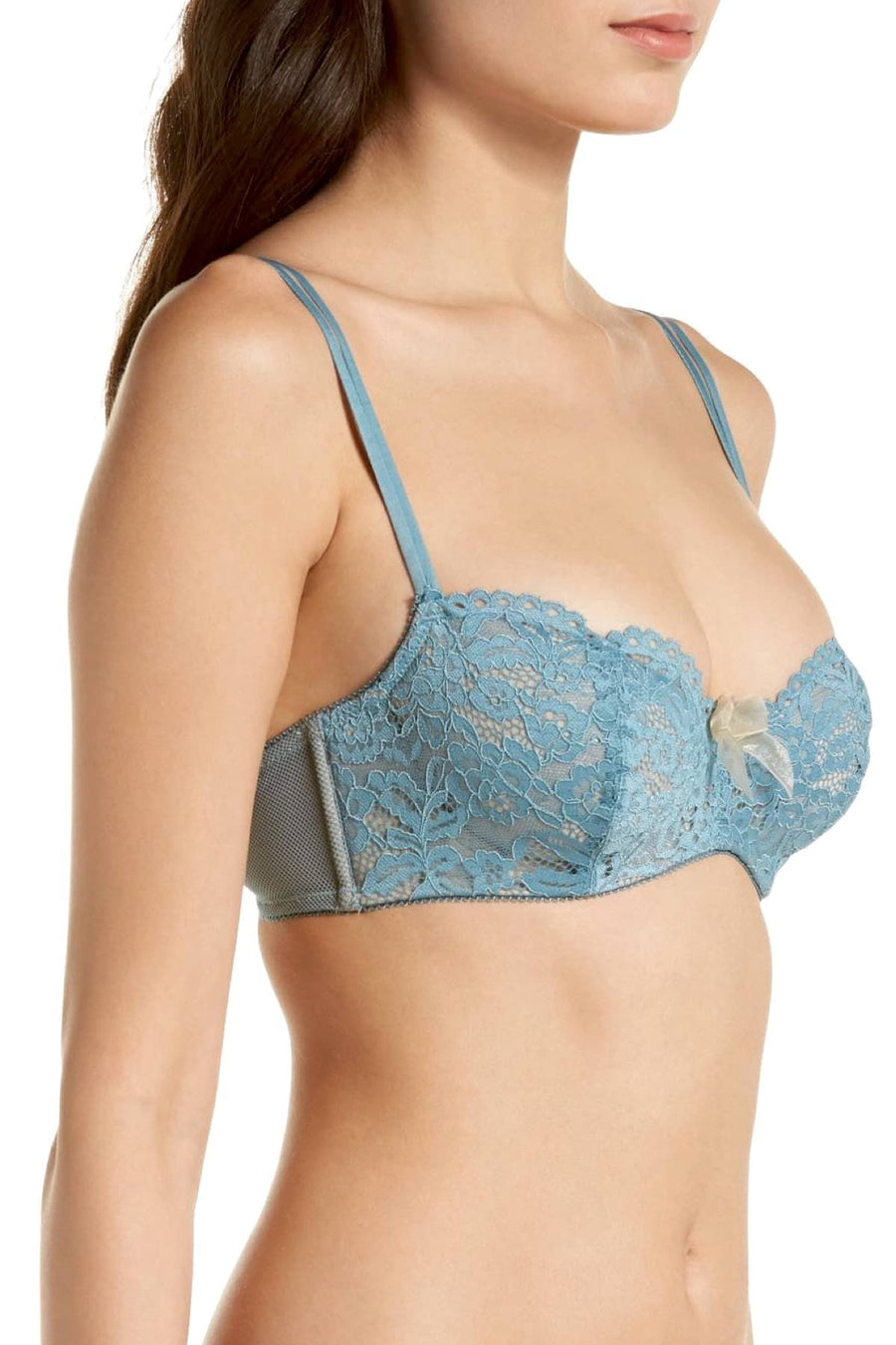 b.tempt'd Blue Smoke Cia Bella Balconette Bra