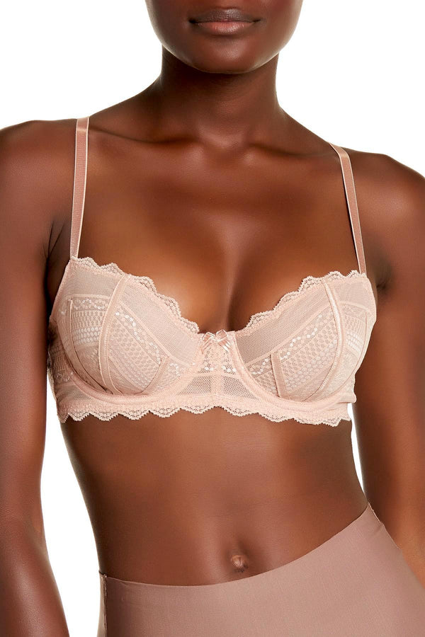 b.tempt'd Mahogany-Rose/Nude b.cherished Lace Bra