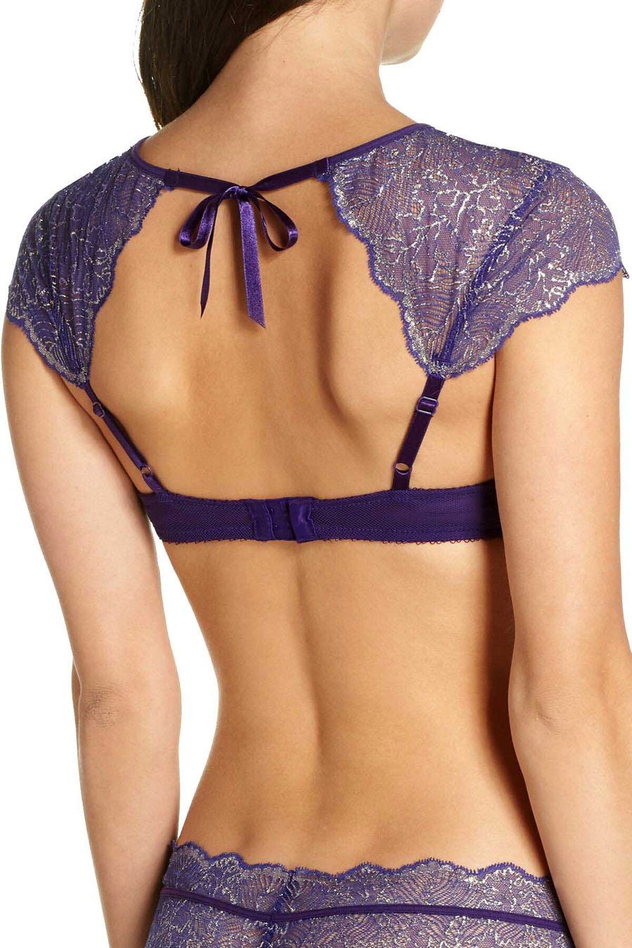 b.tempt'd Parachute Purple Lurex After Hours Bralette