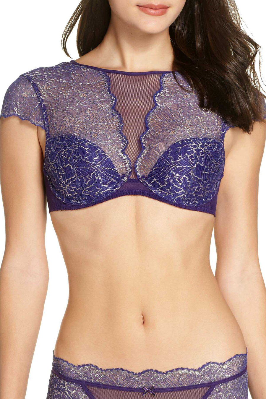 b.tempt'd Parachute Purple Lurex After Hours Bralette