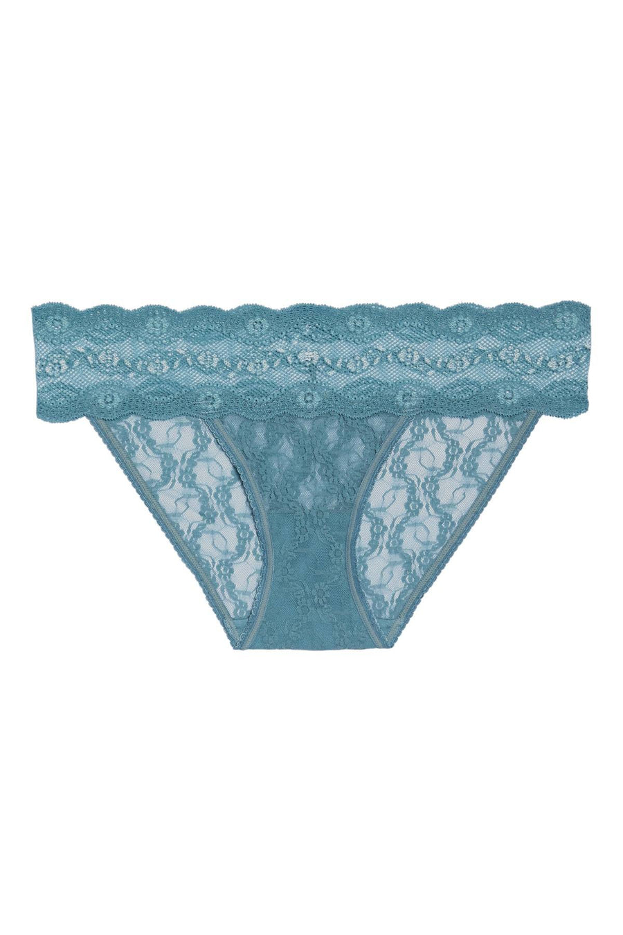 b.tempt'd Smoke Blue Lace Kiss Bikini Brief