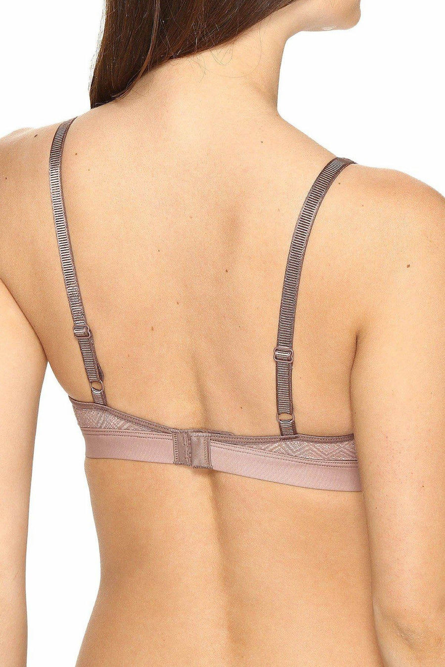 b.tempt'd Taupe-Rose/Smoke-Nude V-Neck Lace Bralette