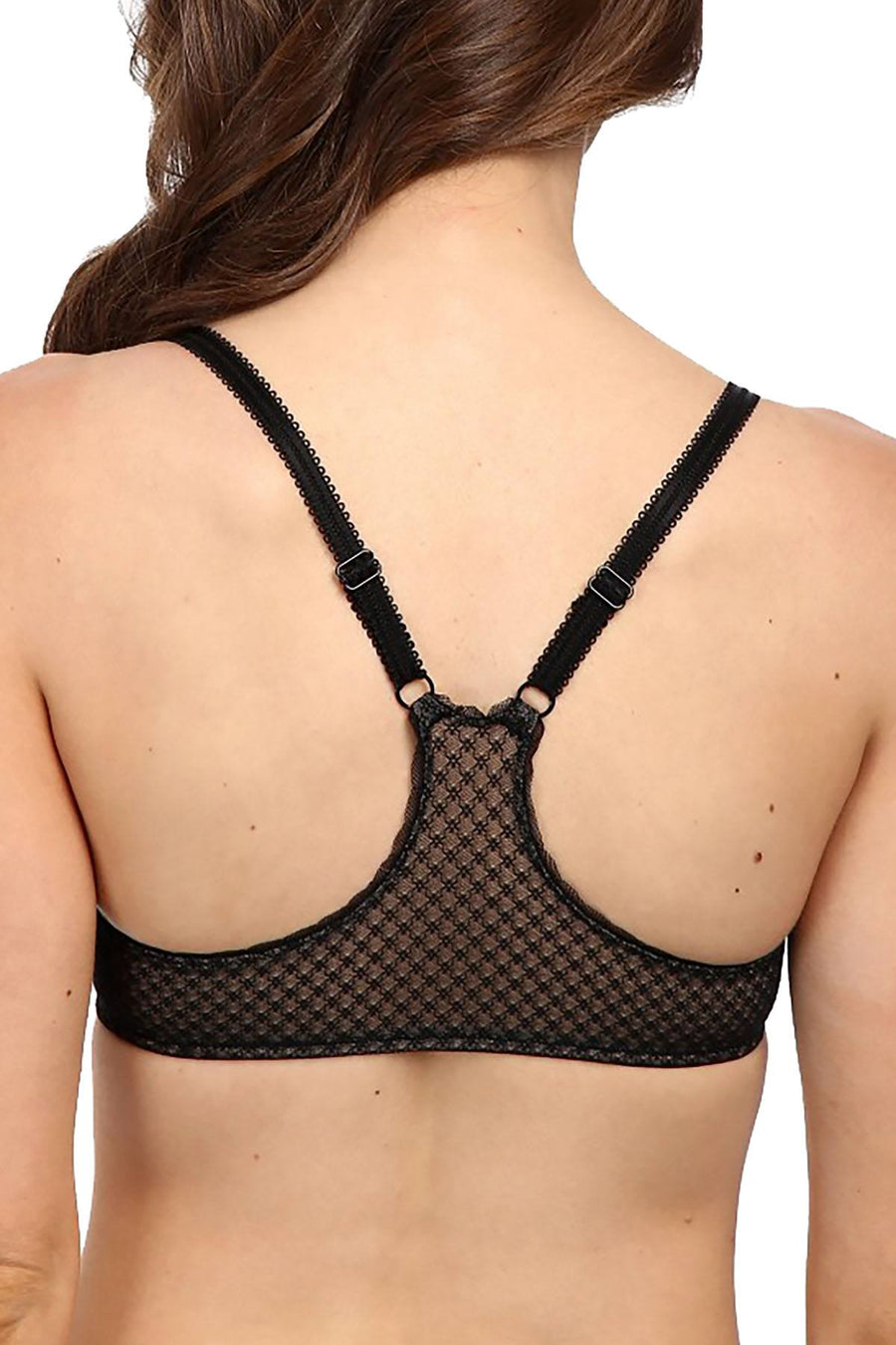 b.tempt'd b.captivating Front Close Racerback Bra in Night Black