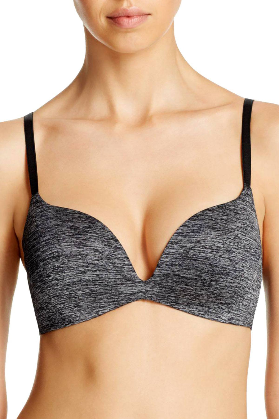 b.tempt'd b.splendid Dark-Grey Wire-Free Push-Up Bra