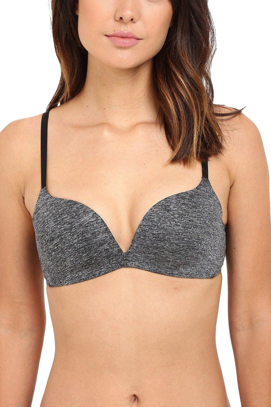 b.tempt'd b.splendid Dark-Grey Wire-Free Push-Up Bra
