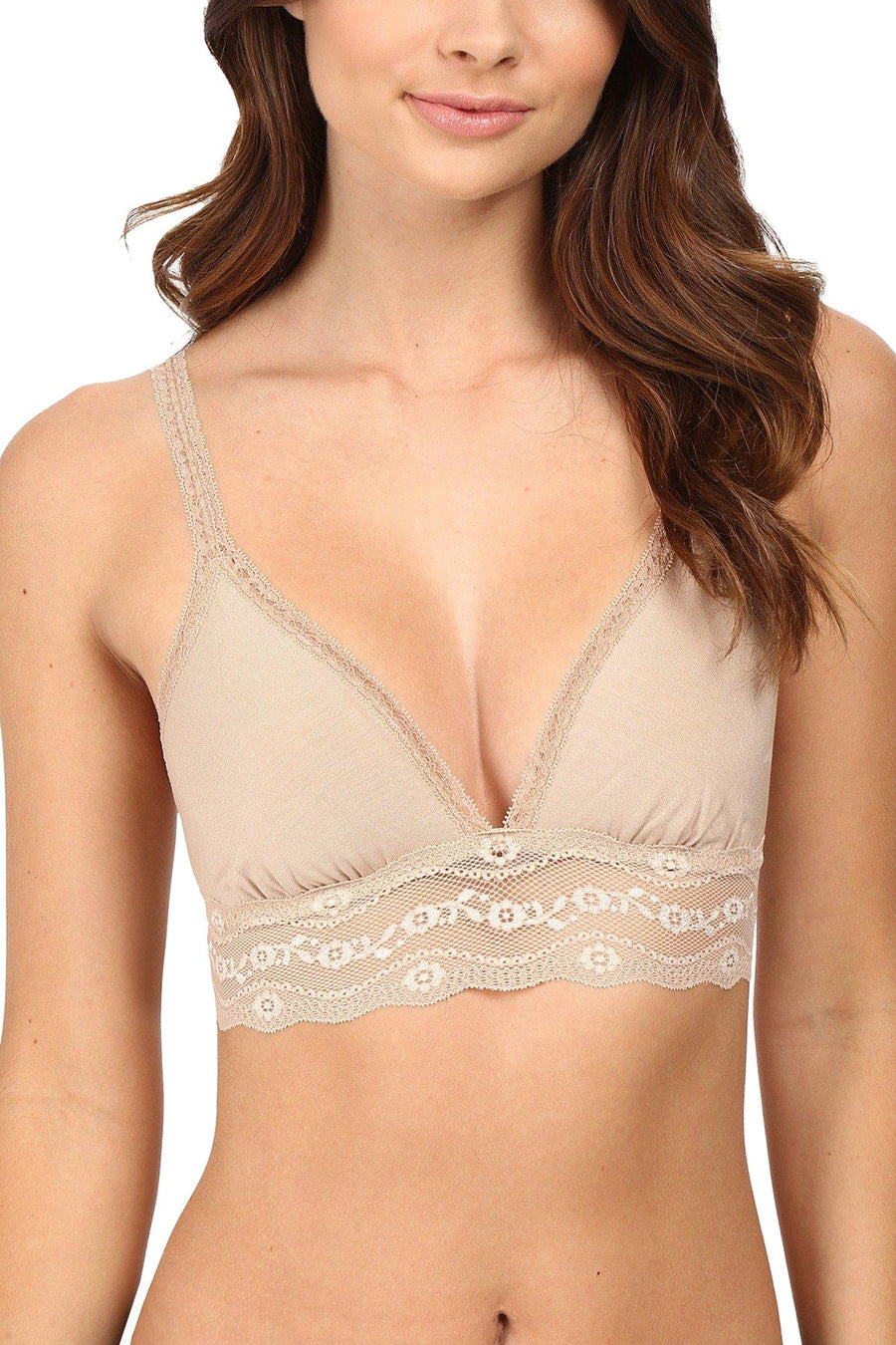 b.temptd Au-Natural b.adorable Modal Lace-Trim Bralette