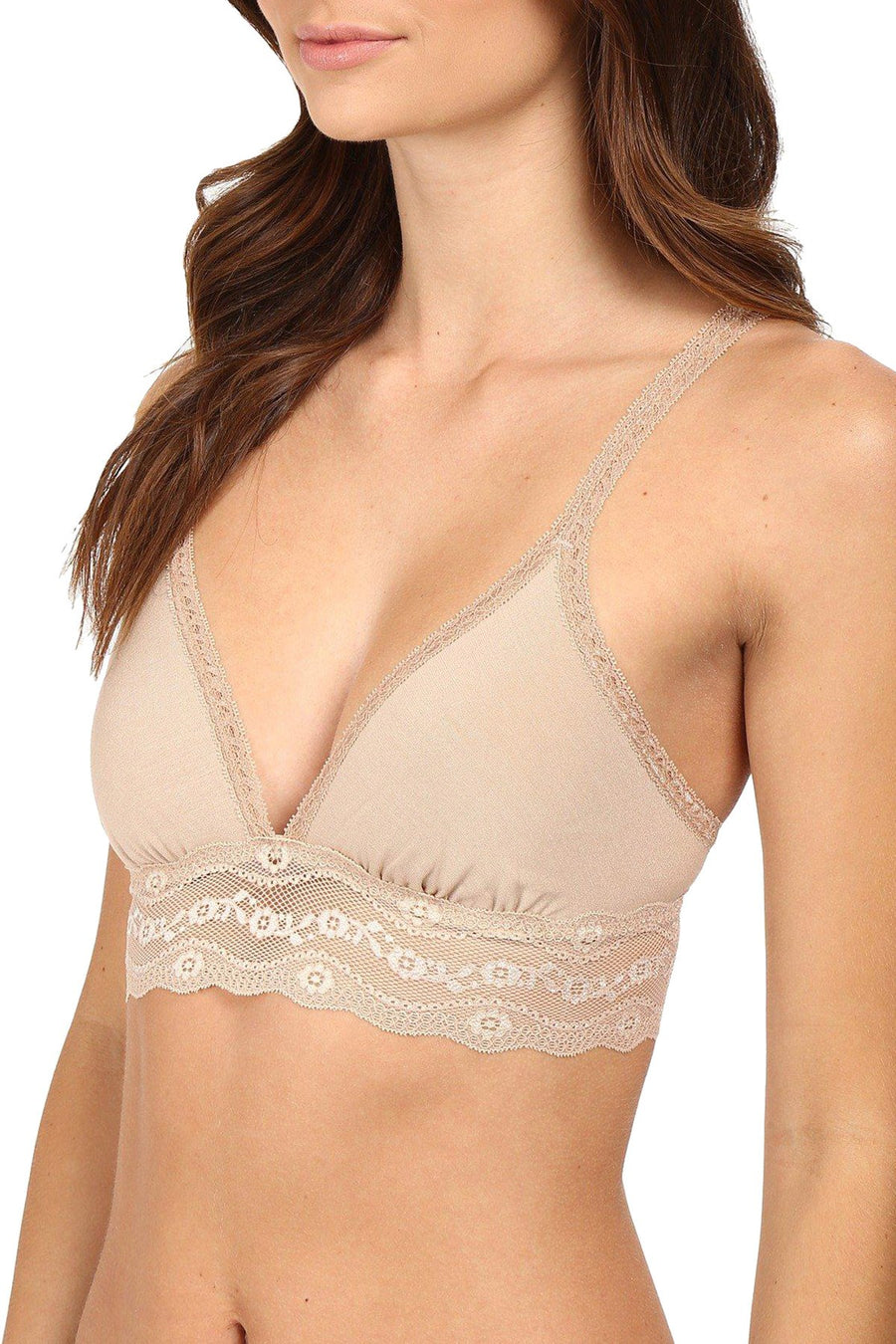 b.temptd Au-Natural b.adorable Modal Lace-Trim Bralette