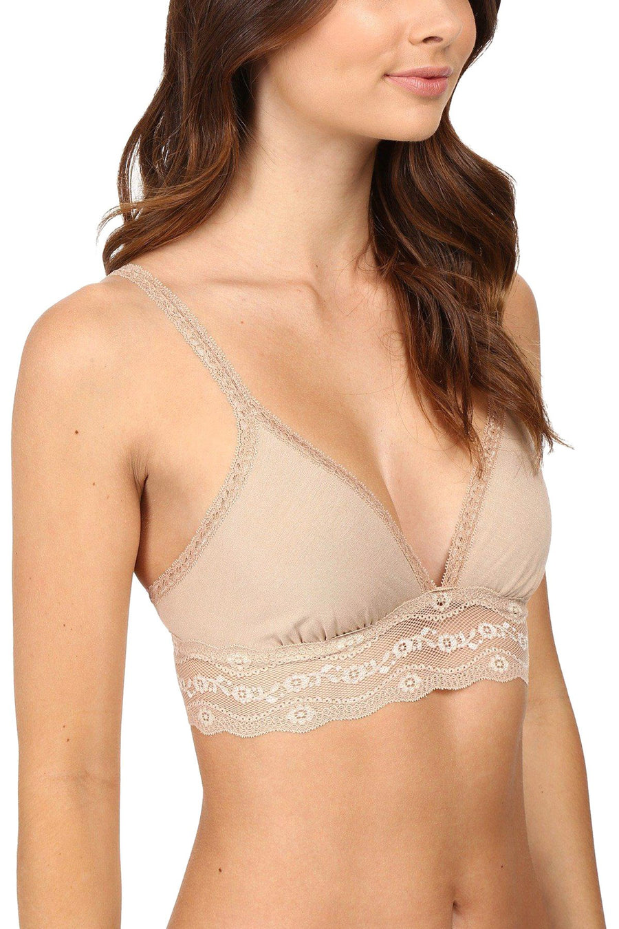 b.temptd Au-Natural b.adorable Modal Lace-Trim Bralette
