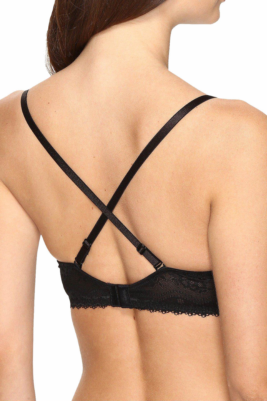 b.temptd Black-Night b.enticing Plunge Lace Contour Bra