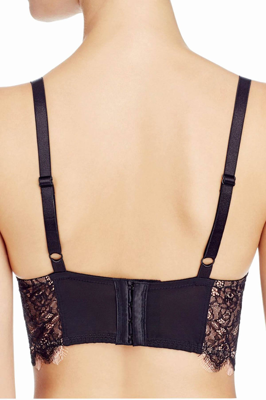 b.temptd Night-Black/Peach-Beige b.sultry Lace Longline Cup Bralette