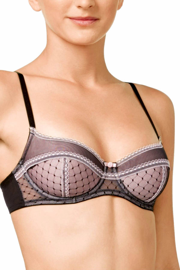 b.temptd Night/Pink-Mist b.amazing Lace-Trim Balconette Bra