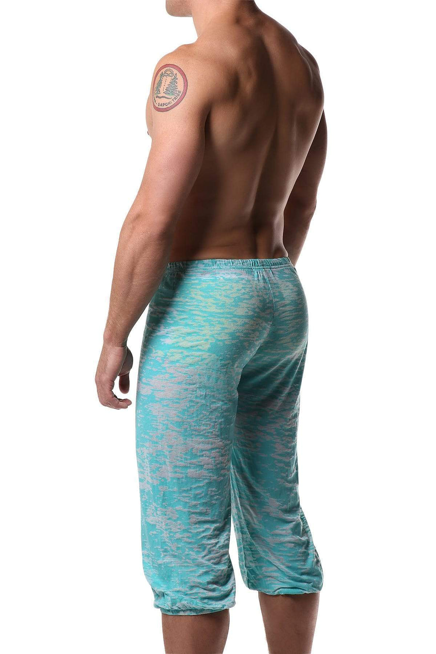 Y.M.L.A. Turquoise Burnout Yoga Pant