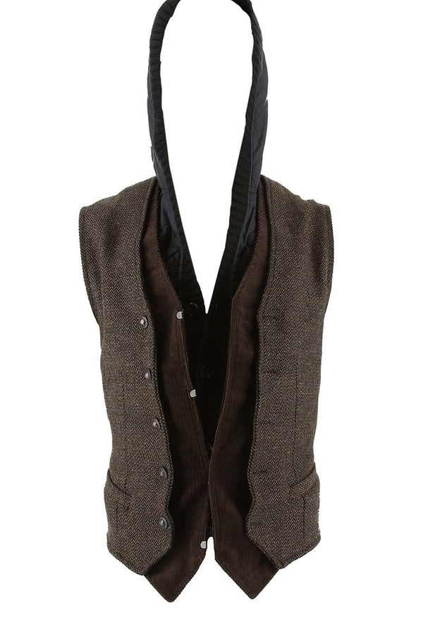 RNT23 Brown Hooded Vest