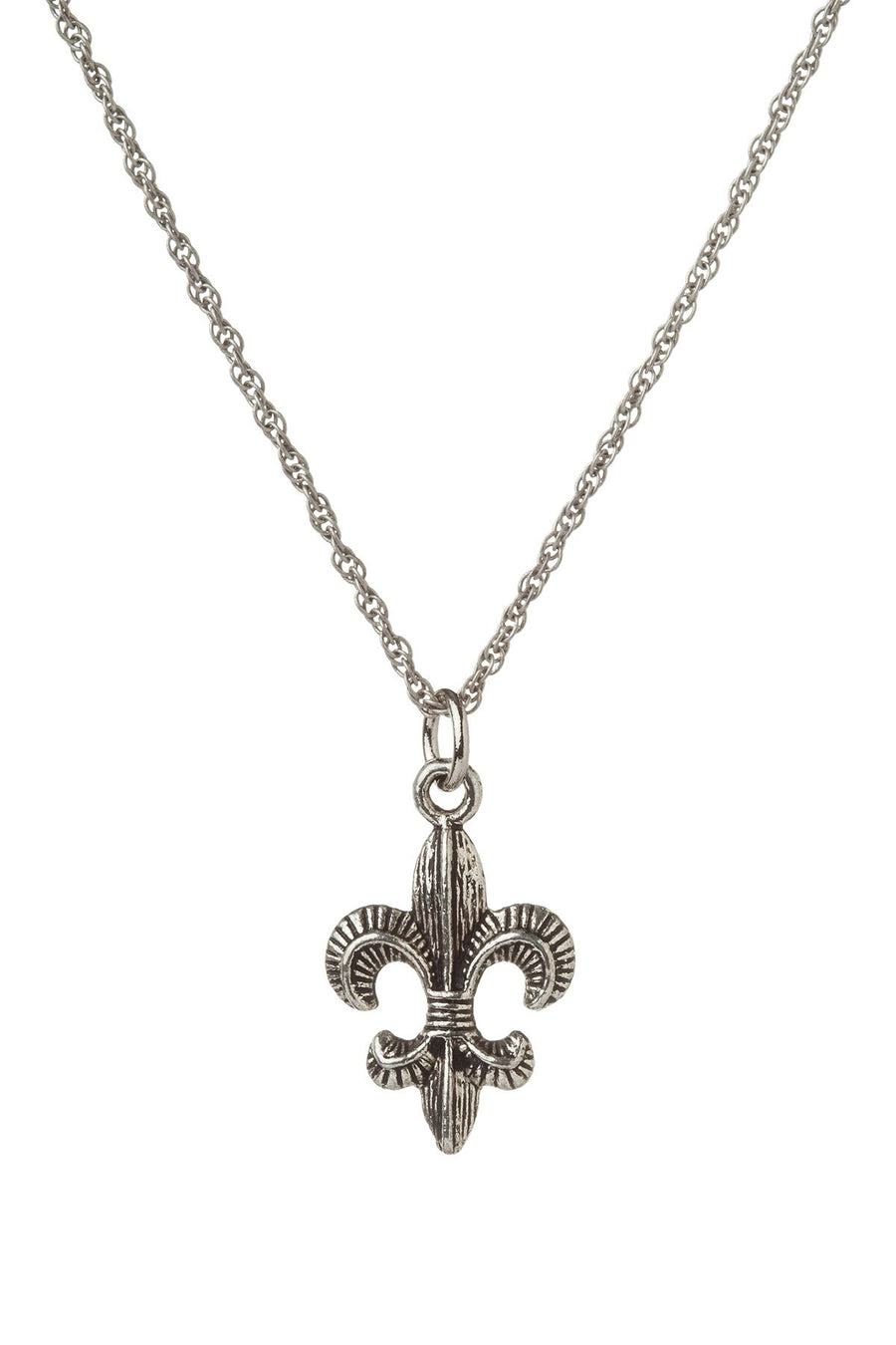 Rave Silver Fleur De Lis necklace
