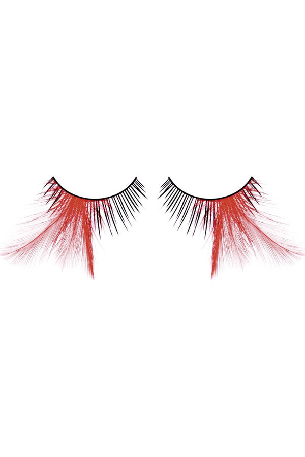 Baci Black-Red Paradise Dreams Feather Eyelashes
