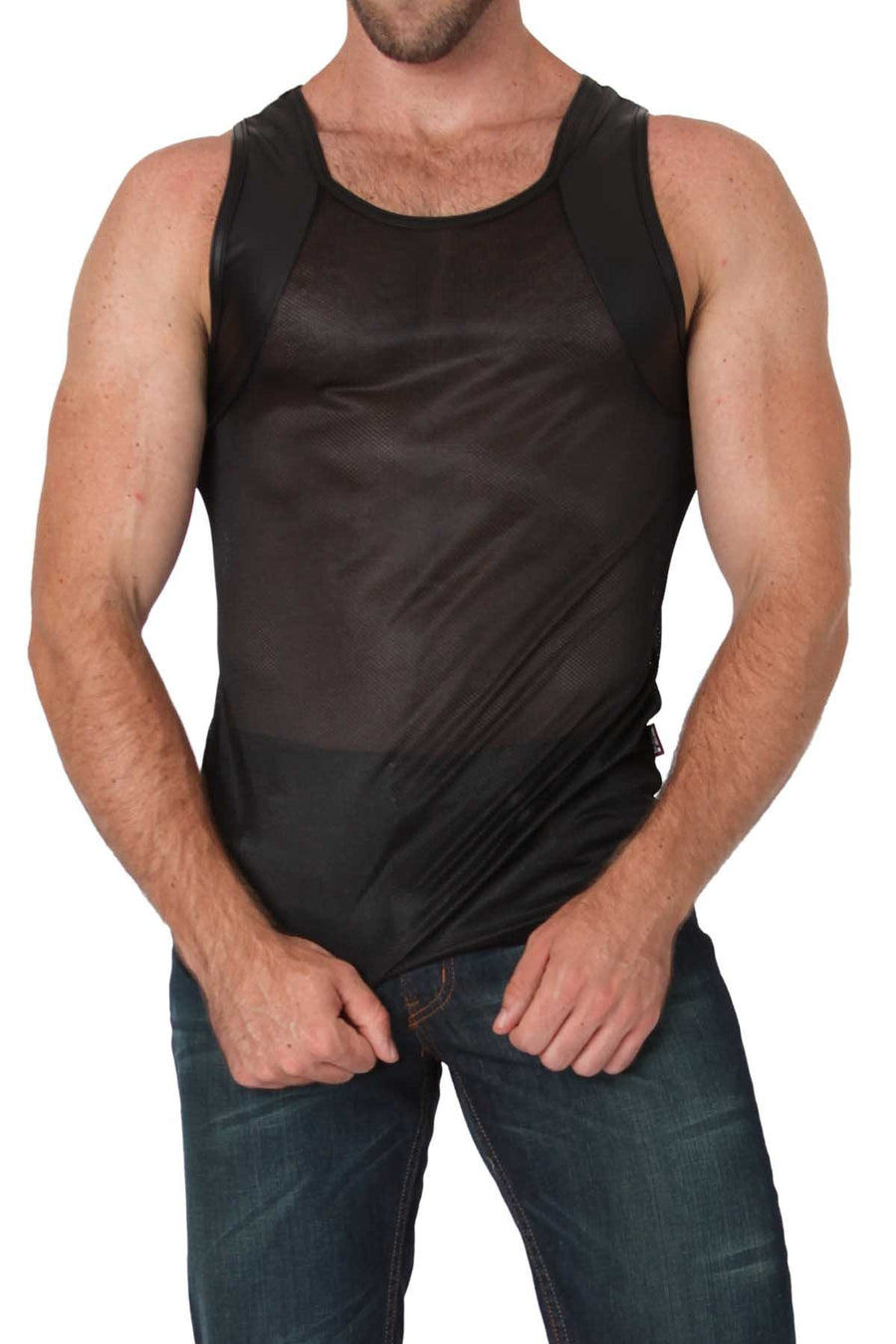 Timoteo Black Covert Harness Tank Top