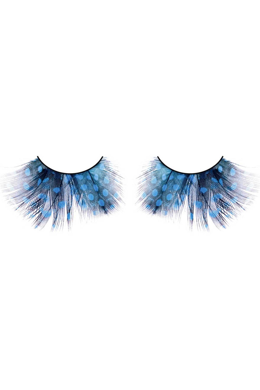 Baci Blue Polka-Dot Feather Paradise Dreams Eyelashes