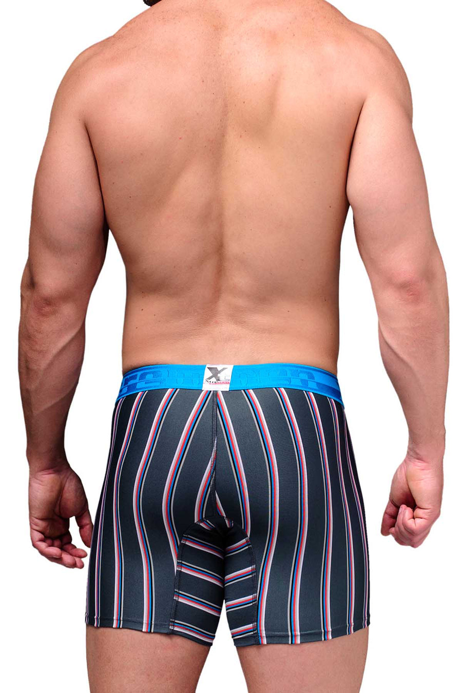 Xtremen Grey Classic Stripes Boxer Brief