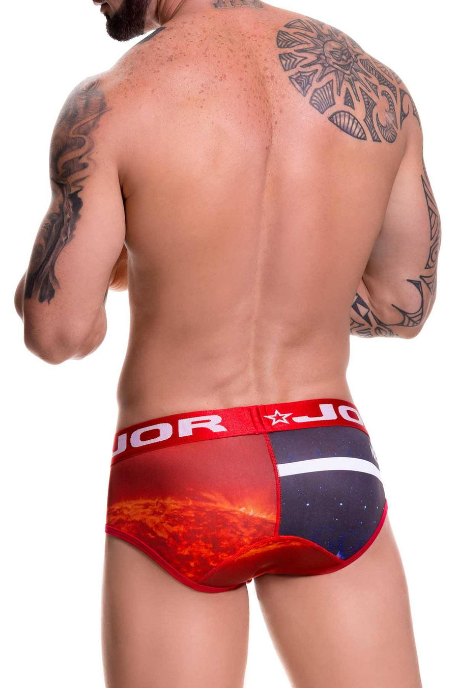 Jor Red Printed Believe Brief