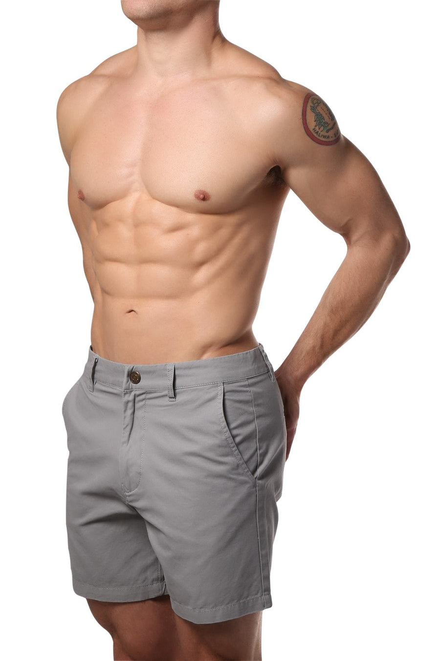 Trend Grey Washed Chino Short