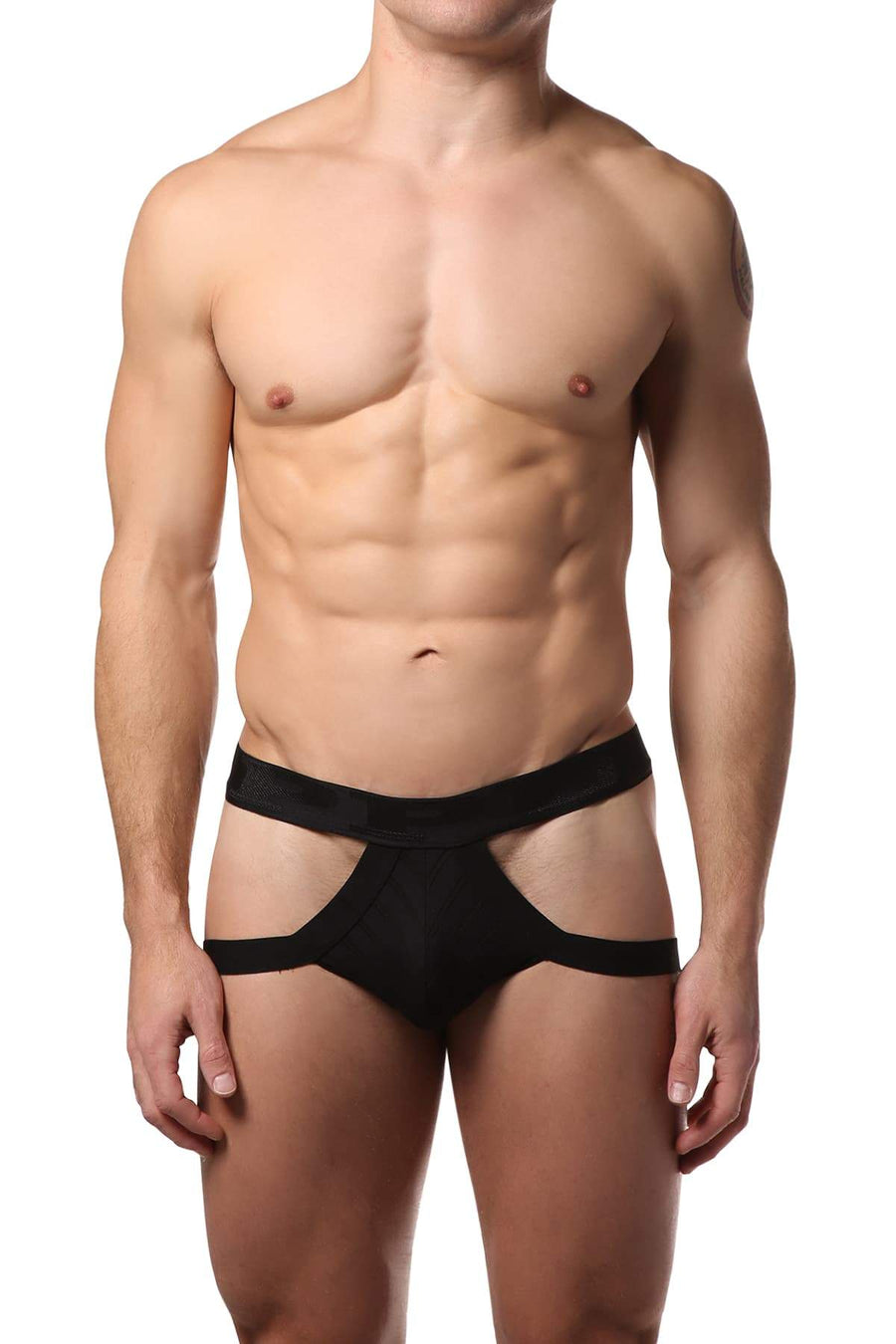 PPÜ Black Striped Jock Thong
