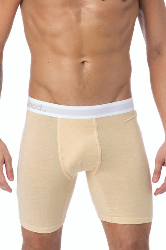 WOOD Straw Yellow Heather Biker Brief