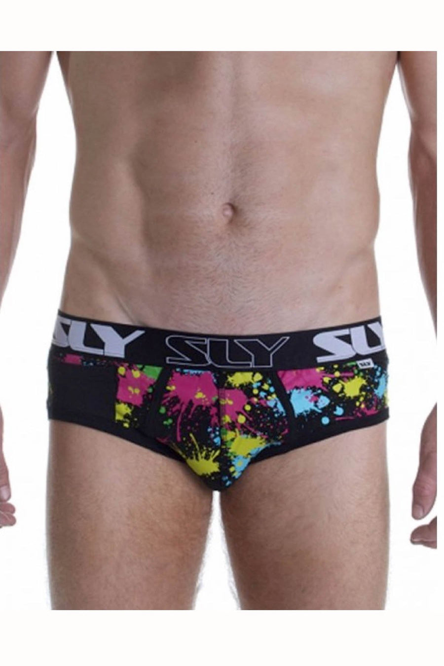 Sly Black Splatter Brief