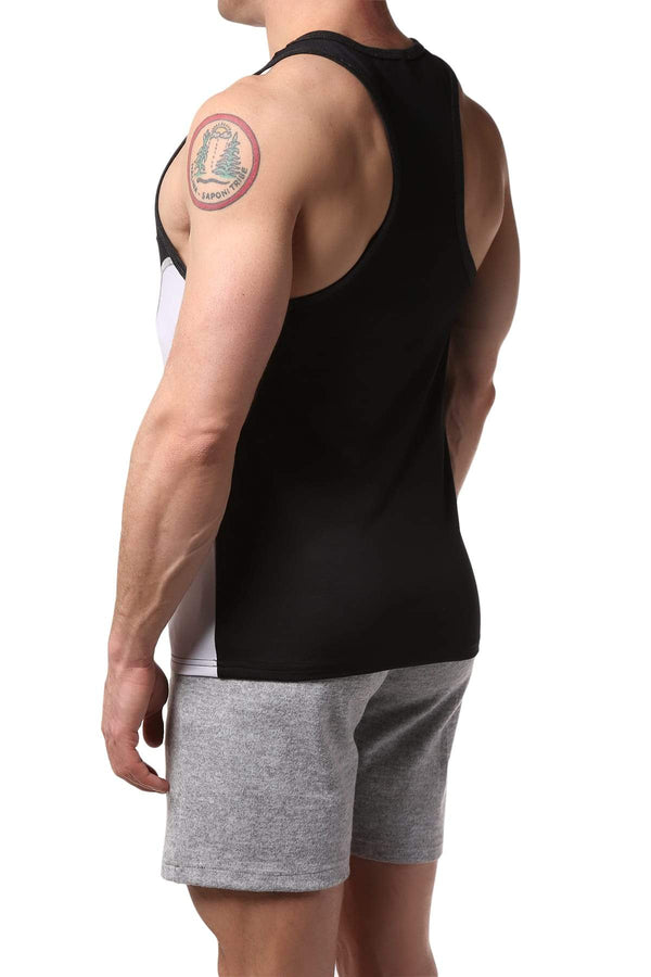 Freedom Reigns Black/White Flex Inset Tank