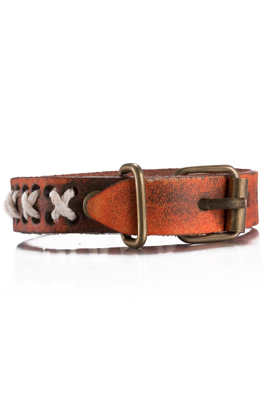 Orange Corded X Bracelet