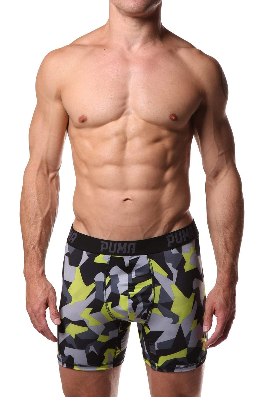 PUMA Green Geometric Boxer Brief