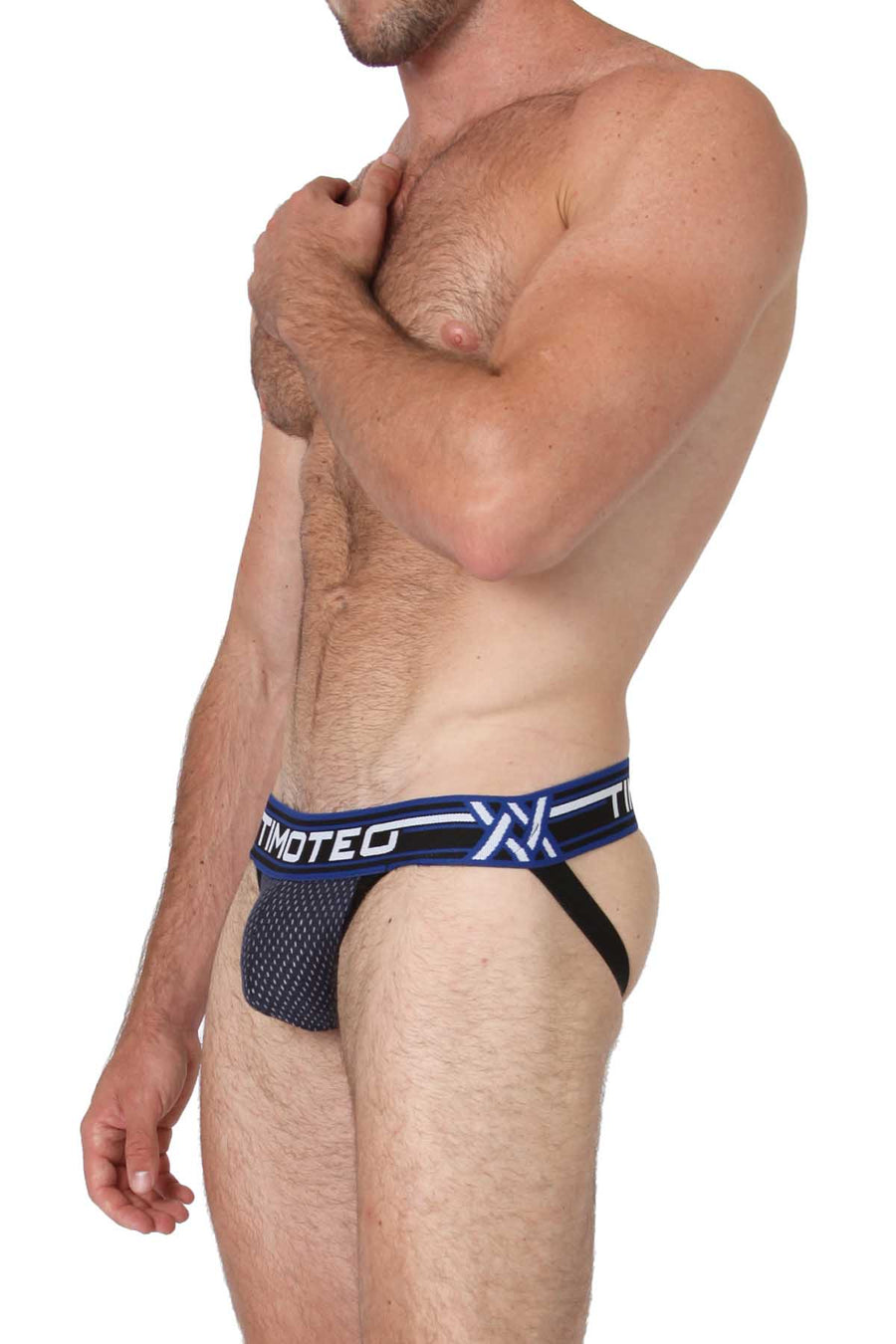 Timoteo Navy & Black Jet Stream U-Bulge Jockstrap
