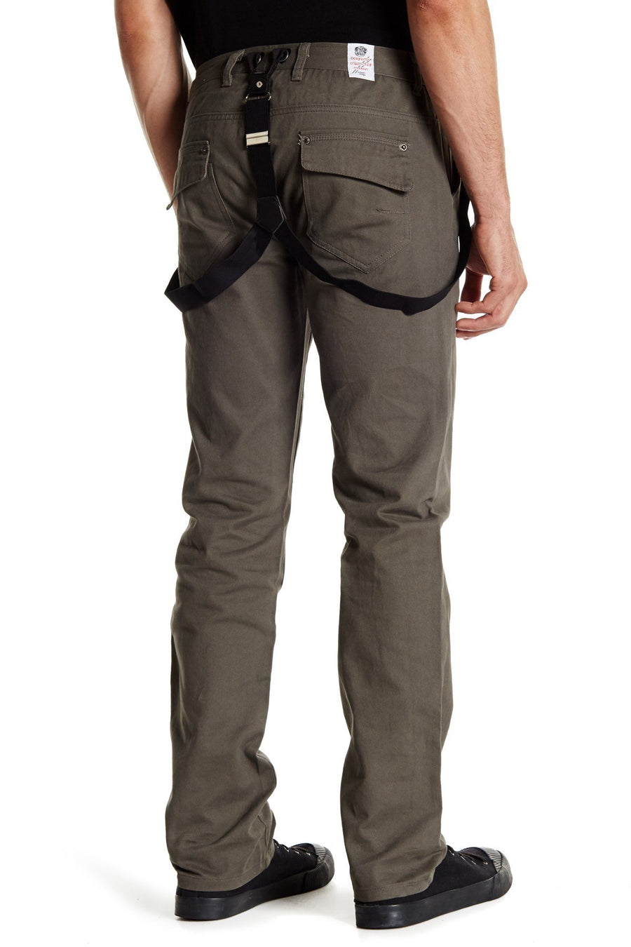 Something Strong Dark Grey Suspender Pant