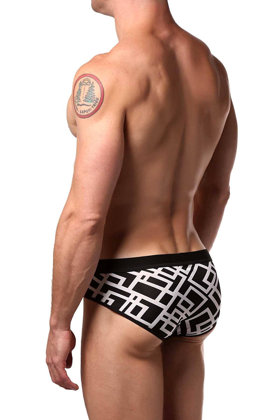 JustinCase Black/White Tetris Brief