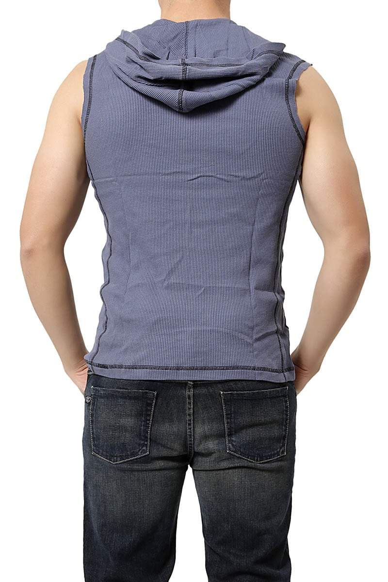 Jocko Denim Blue Sleeveless Lounge Hoodie