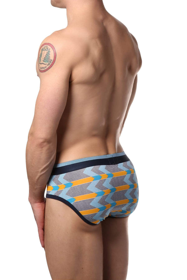 2(X)IST Zig Zag Stripe-Saffron Graphic Cotton Brief Test