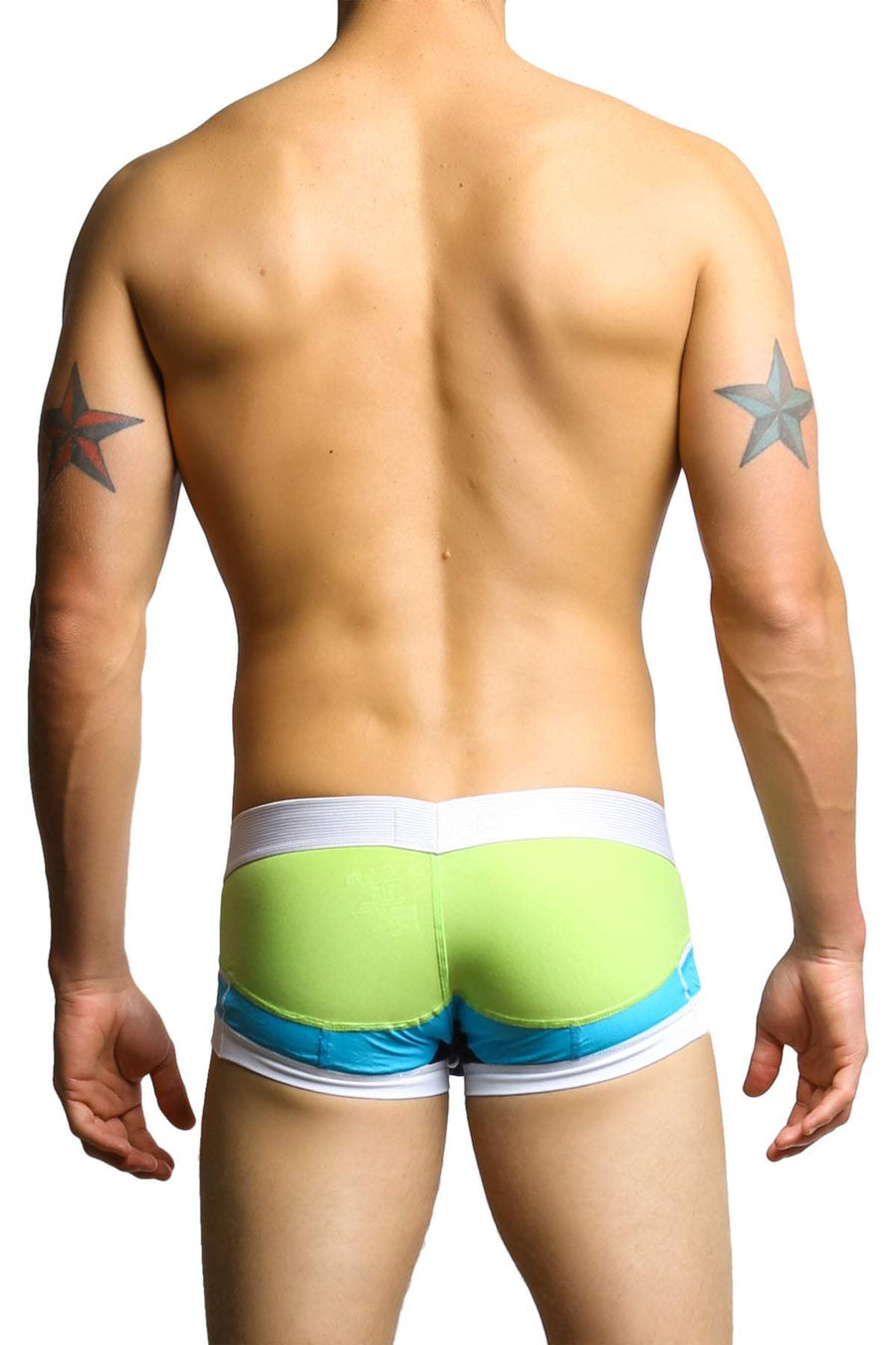 Joe's Jeans Blue & Lime Green Boxer Trunk