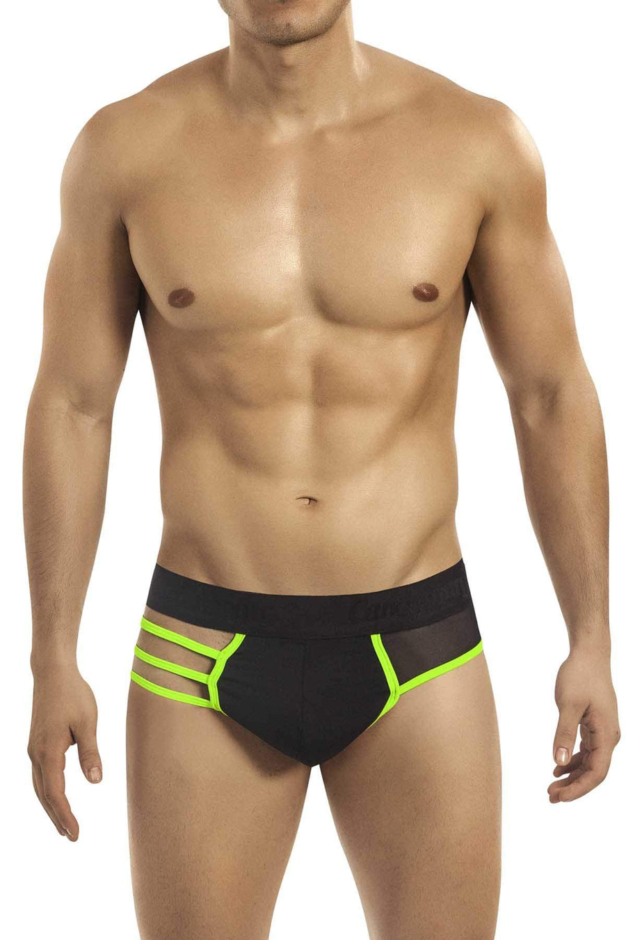 Candyman Black & Green Brief Thong