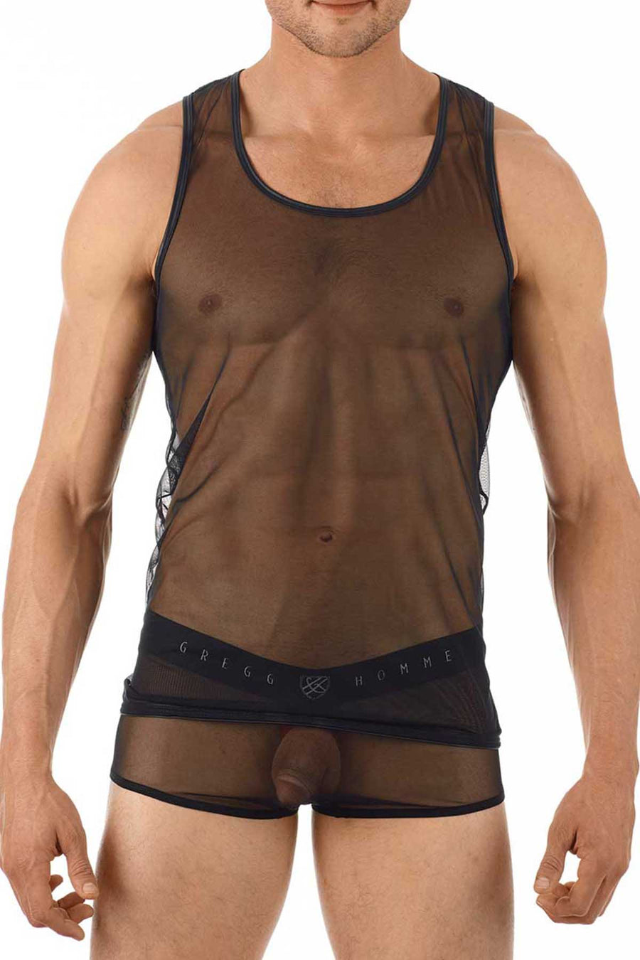 Gregg Homme Black Erotik Ultra Sheer Mesh Tank Top