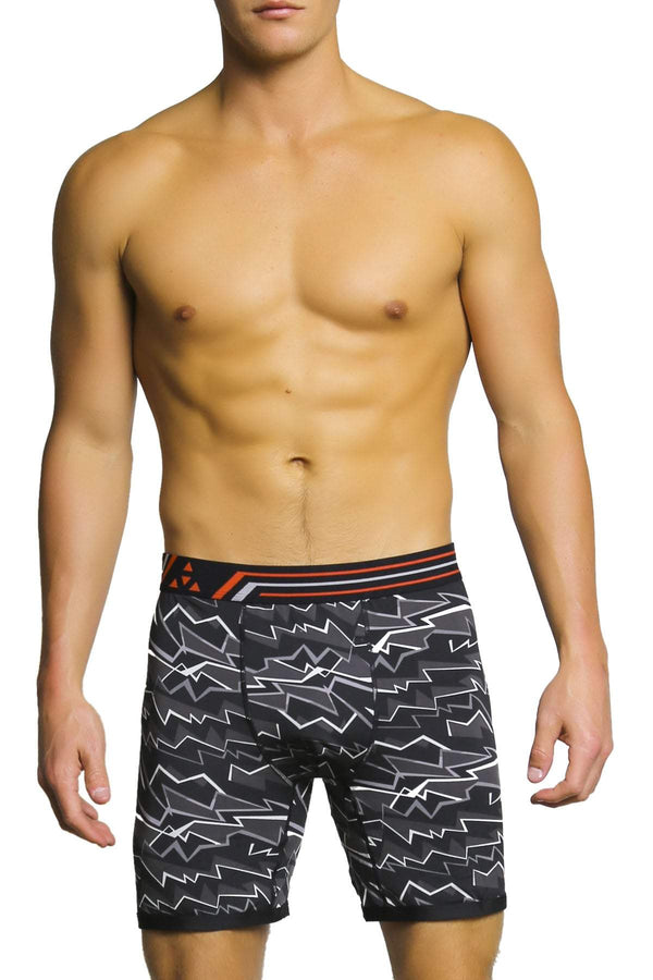 Balanced Tech Grey Zig Zag Performance Boxer Brief