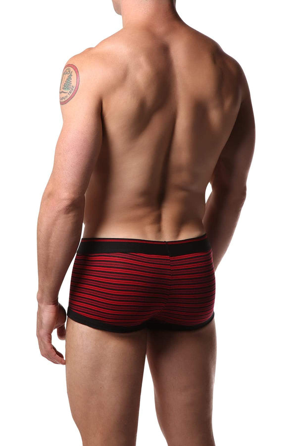 2-Pack Papi Red Stripes & Black Stretch Brazilian Trunks